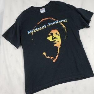 Michael Jackson Silhouette Black Tee Shirt